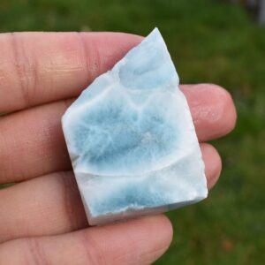 Larimar Dolphin Stone Freeform Raw Slab Slice - 30 grams - #027