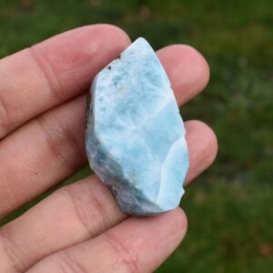 Larimar Dolphin Stone Freeform Raw Slab Slice - 22 grams - #018