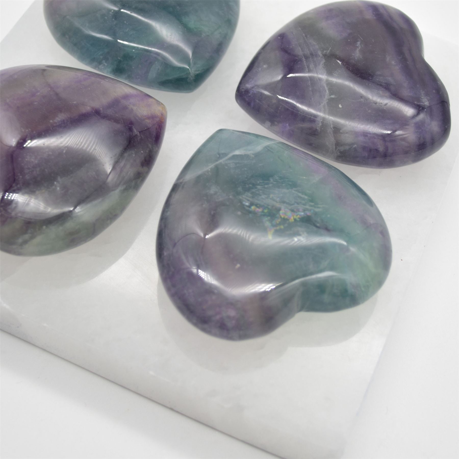 Rainbow Fluorite Crystal Heart - 6cm - 1 Count - Image 8