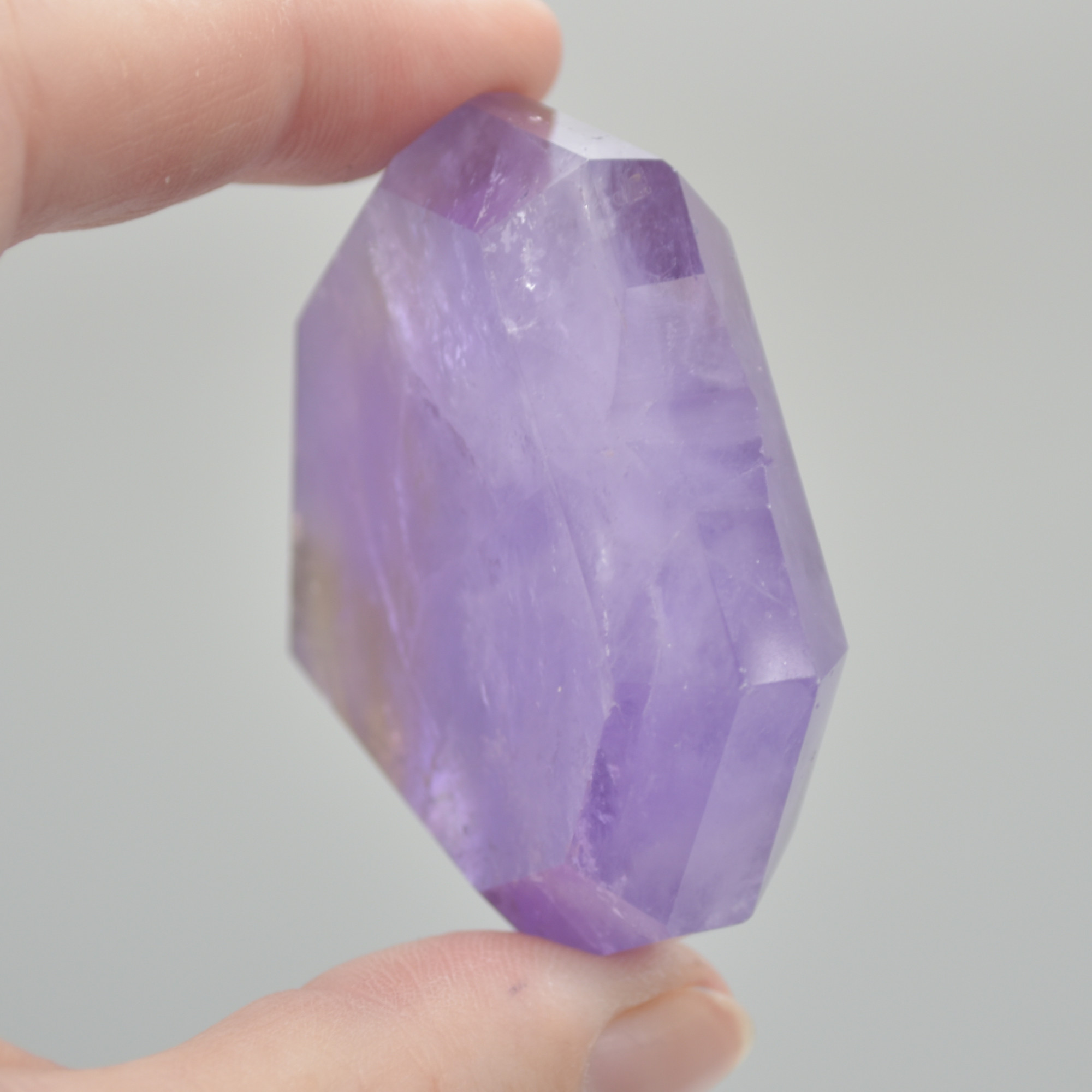 Amethyst Gemstone Faceted Heart - 5cm #03 - Image 3