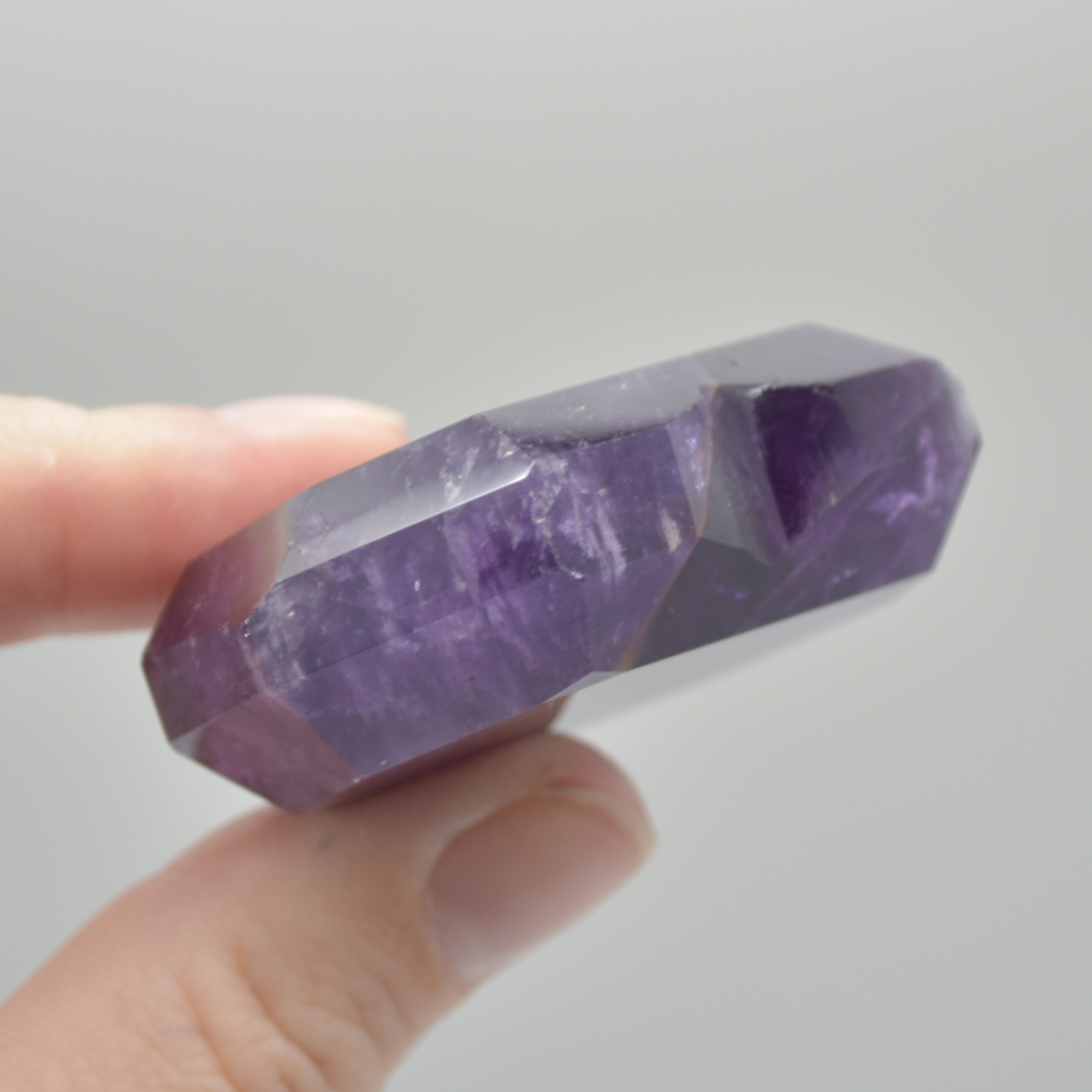 Amethyst Gemstone Faceted Heart - 5cm #04 - Image 3