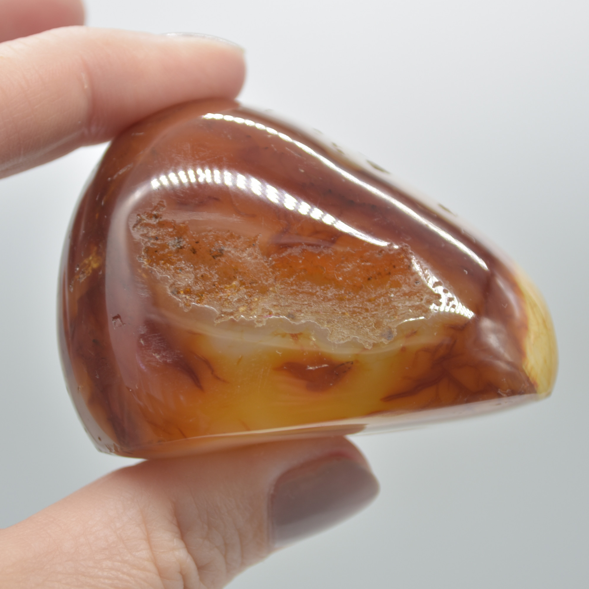 Agate Crystal Geode - 1 Count - 147 grams - 5.5cm x 4cm - #03 - Image 6