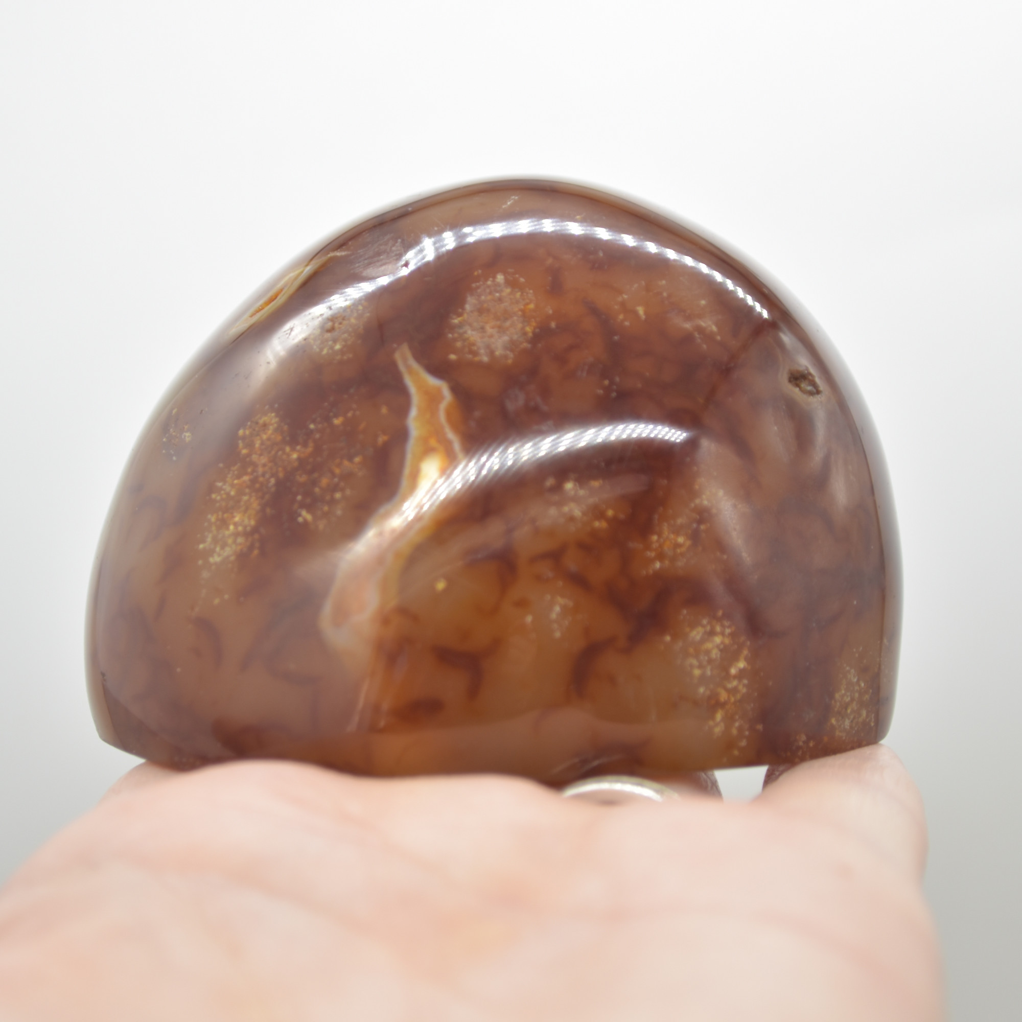 Agate Crystal Geode - 1 Count - 350 grams - 5.5cm x 7cm - #07 - Image 6