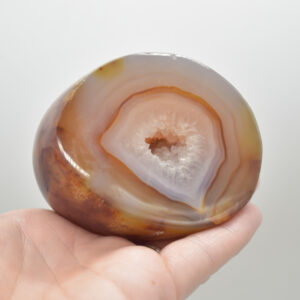 Agate Crystal Geode - 1 Count - 350 grams - 5.5cm x 7cm - #07