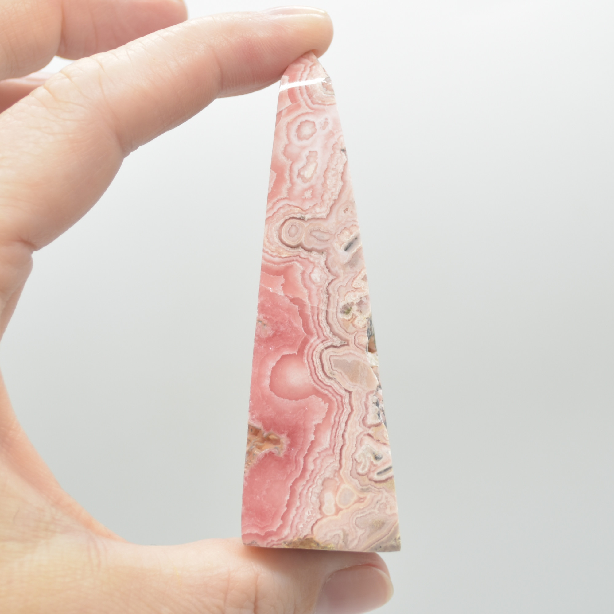 Rhodochrosite Point Tower Wand from Argentina - 87 grams - 8cm #03 - Image 2