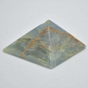 Blue Onyx Lemerian Aquatine Calcite Crystal Pyramid - 3cm x 6cm #04