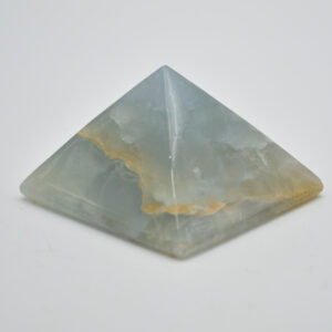 Blue Onyx Lemerian Aquatine Calcite Crystal Pyramid - 3.5cm x 6cm #05