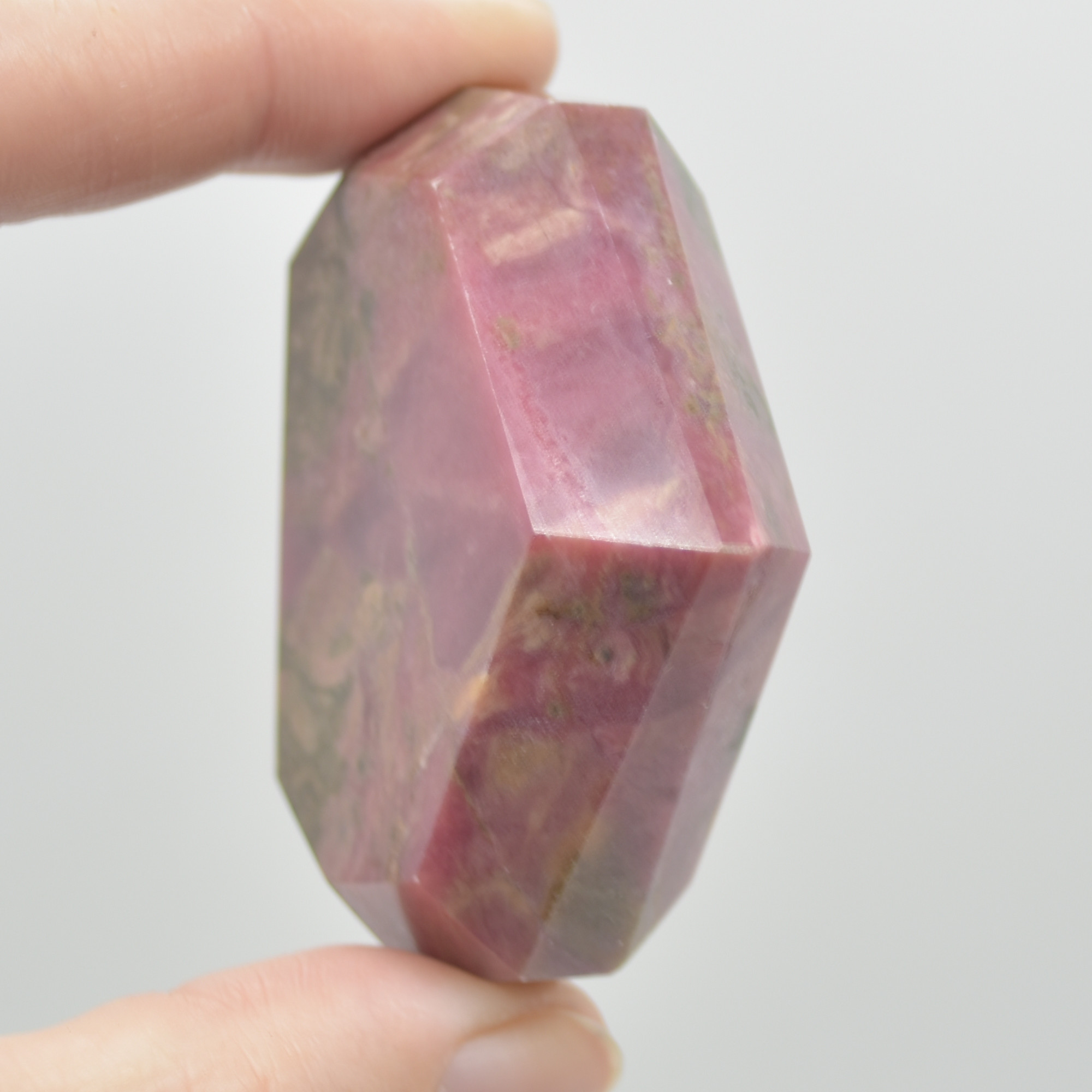 Rhodonite Gemstone Faceted Heart - 5cm #04 - Image 5