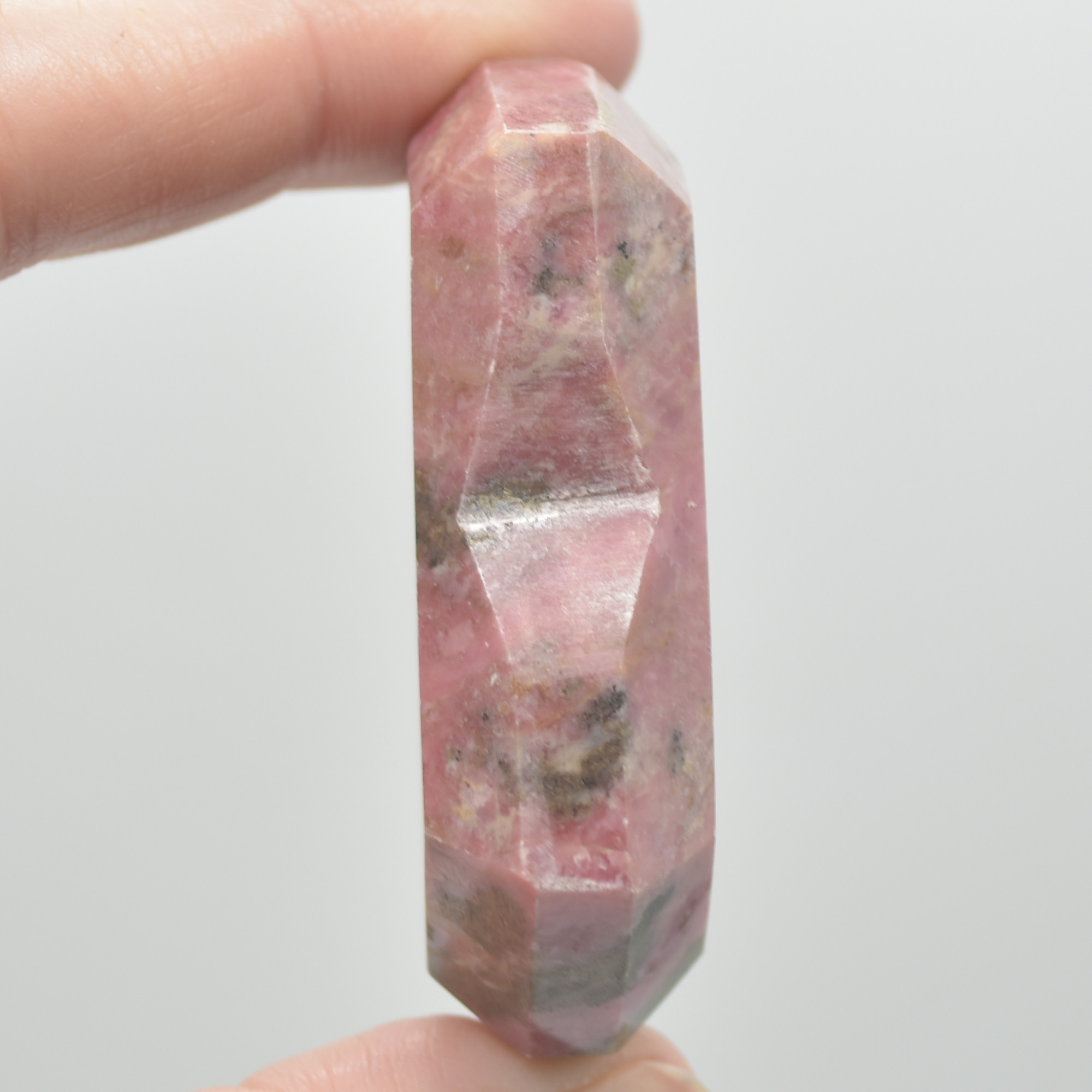 Rhodonite Gemstone Faceted Heart - 5cm #05 - Image 4