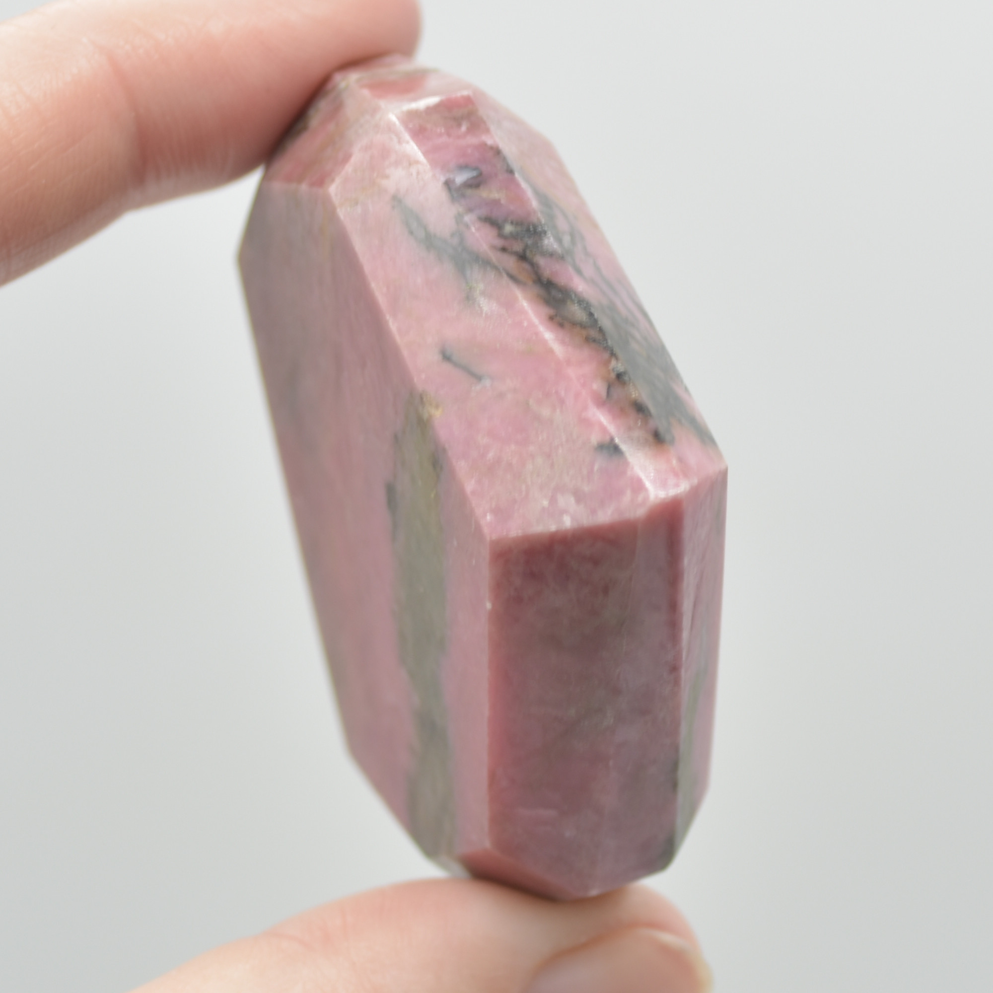 Rhodonite Gemstone Faceted Heart - 5cm #05 - Image 5