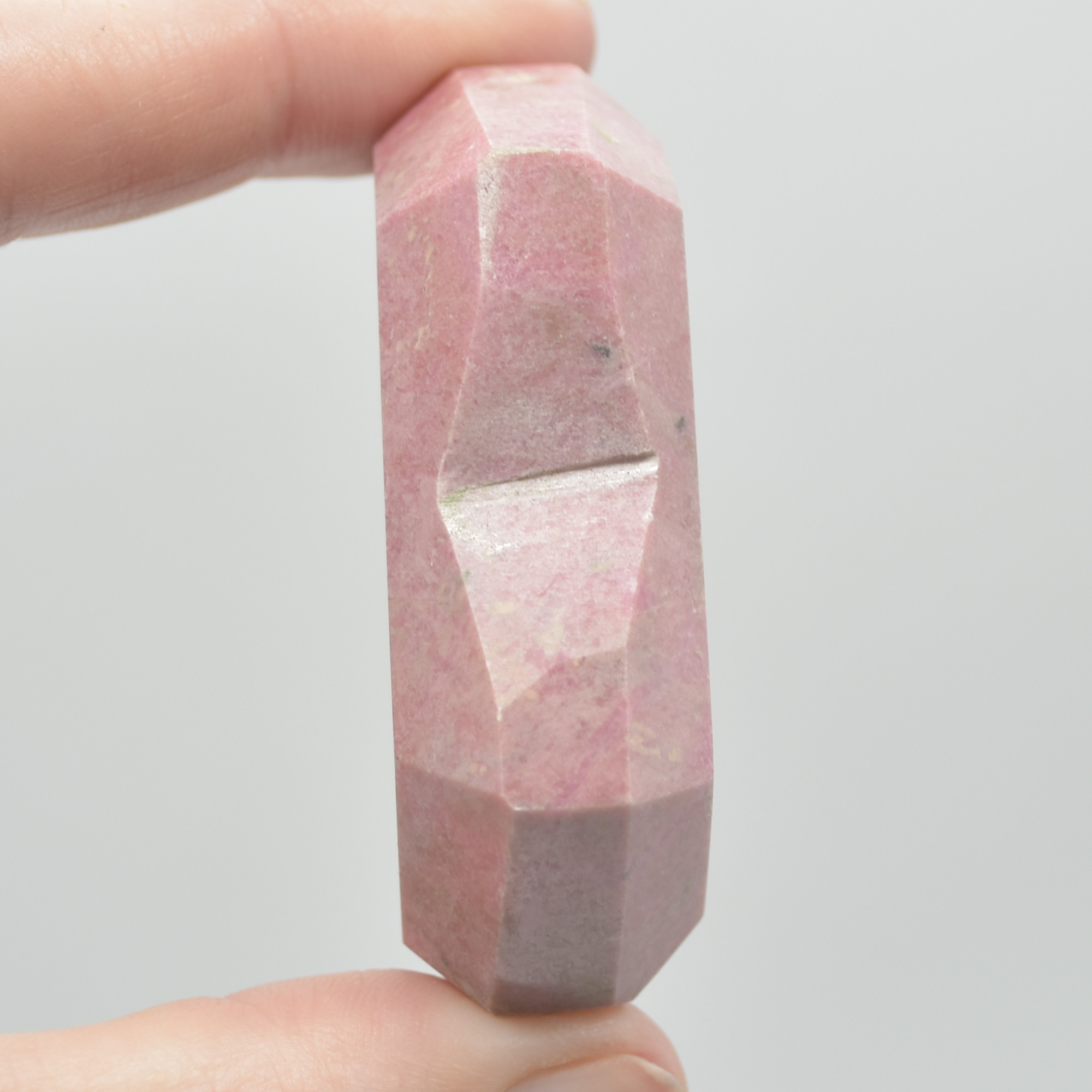 Rhodonite Gemstone Faceted Heart - 5cm #06 - Image 4