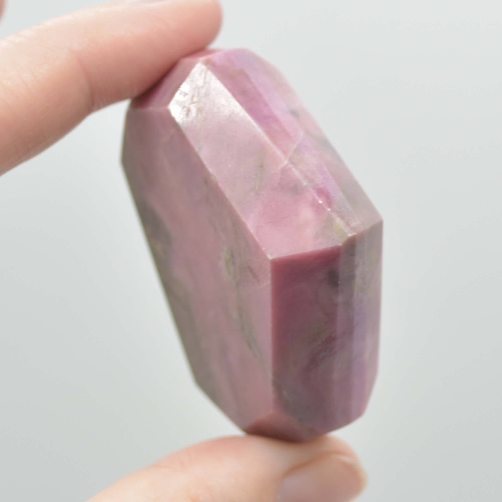 Rhodonite Gemstone Faceted Heart - 5cm #07 - Image 5