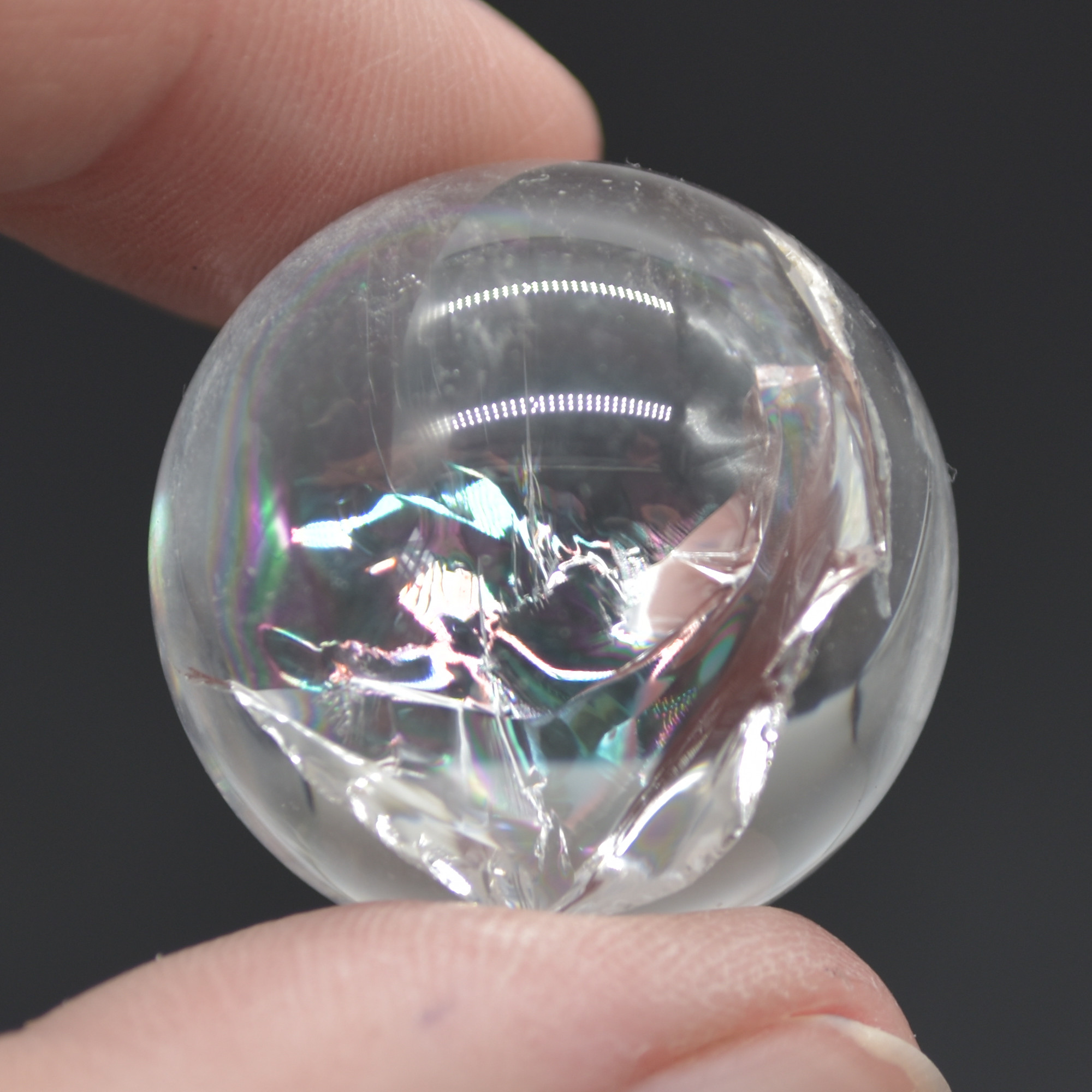 Rainbow Clear Quartz Sphere Ball - 2.5cm - 1 Count - Image 4