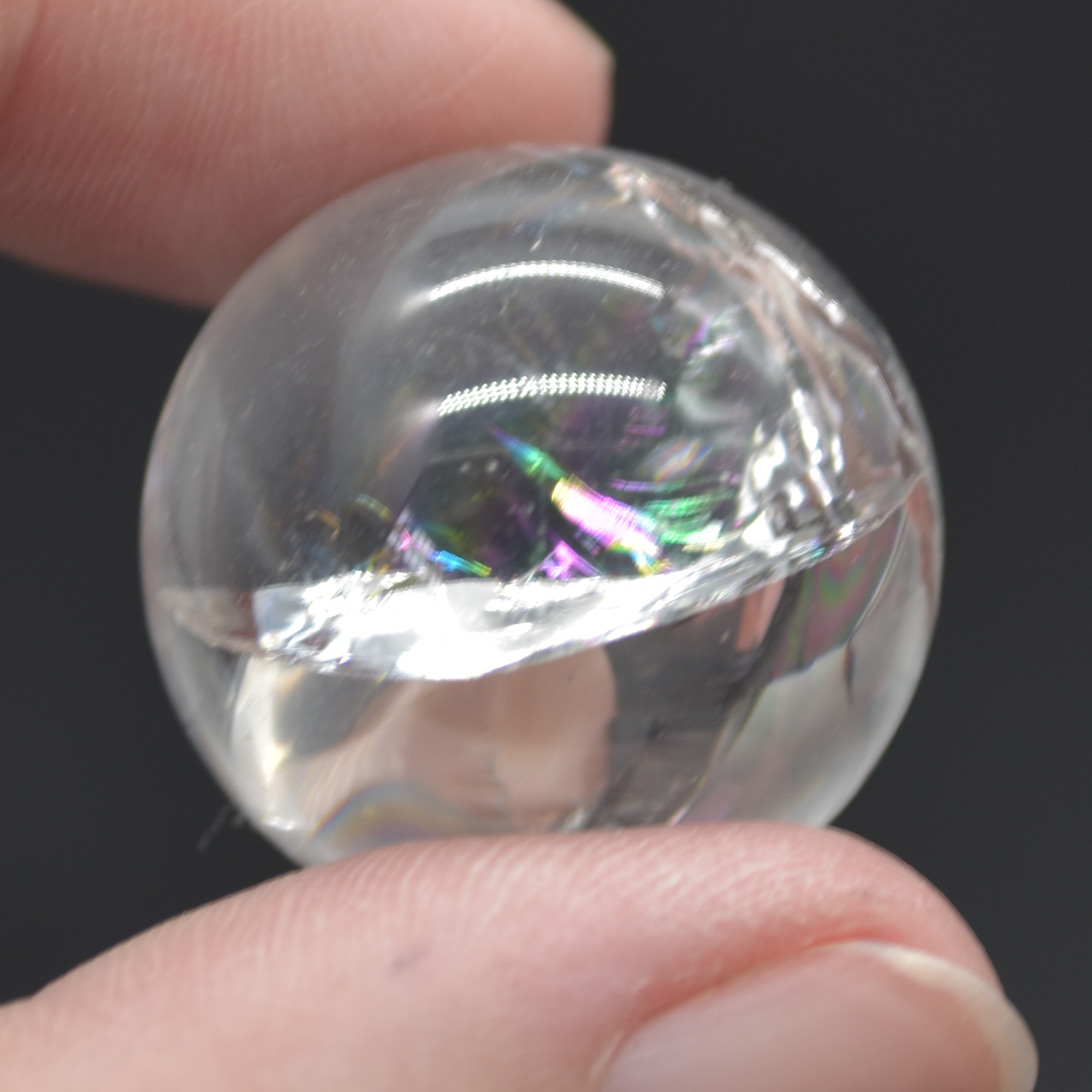 Rainbow Clear Quartz Sphere Ball - 2.5cm - 1 Count - Image 5