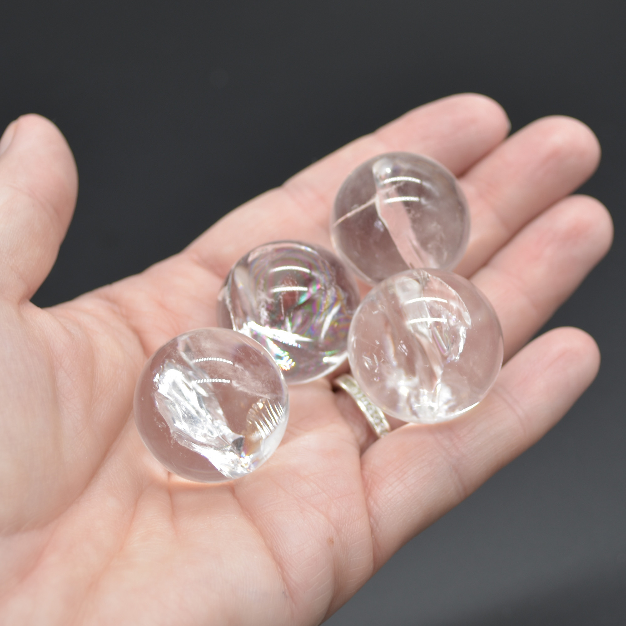 Rainbow Clear Quartz Sphere Ball - 2.5cm - 1 Count - Image 6