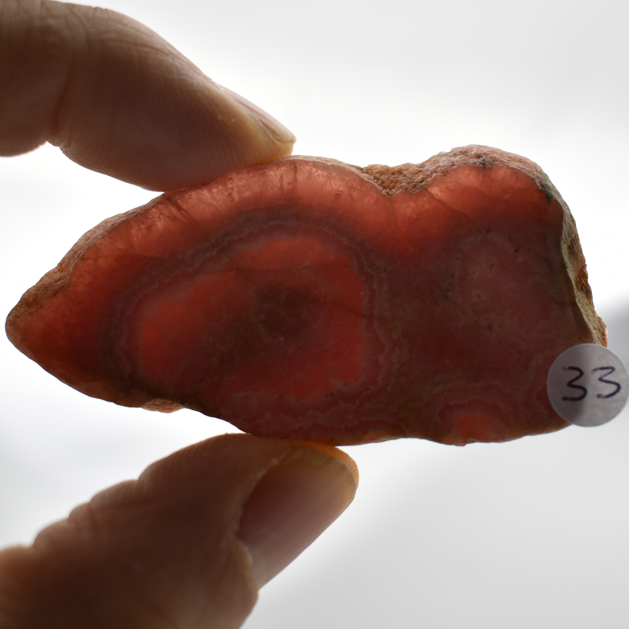 Raw Rhodochrosite Slab Slice Specimen from Argentina - 23 grams #33 - Image 3