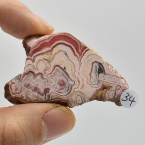 Raw Rhodochrosite Slab Slice Specimen from Argentina - 23 grams #34