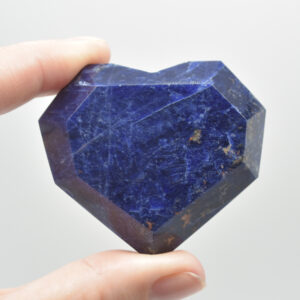 Sodalite Gemstone Faceted Heart - 5cm #05