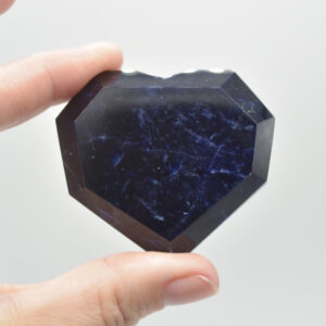 Sodalite Gemstone Faceted Heart - 5cm #06
