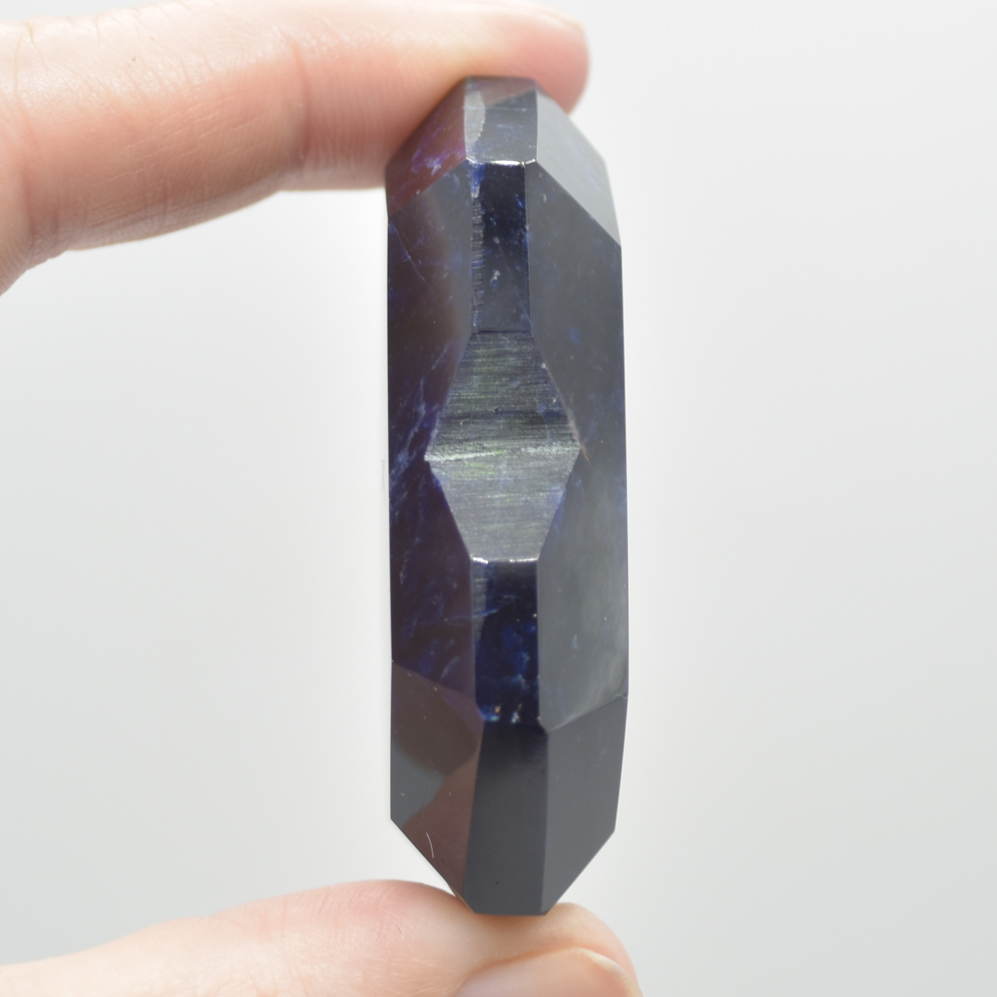 Sodalite Gemstone Faceted Heart - 5cm #06 - Image 4