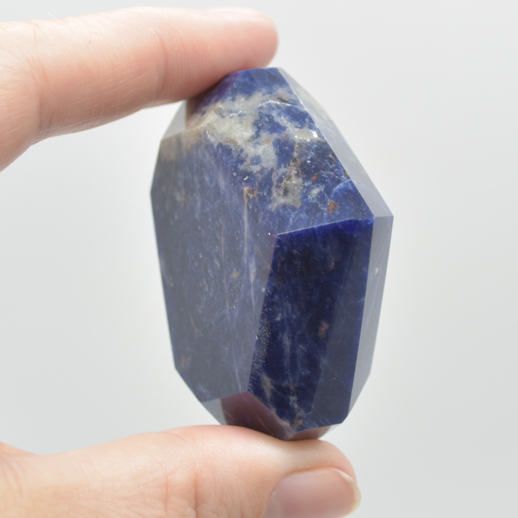 Sodalite Gemstone Faceted Heart - 5cm #08 - Image 5