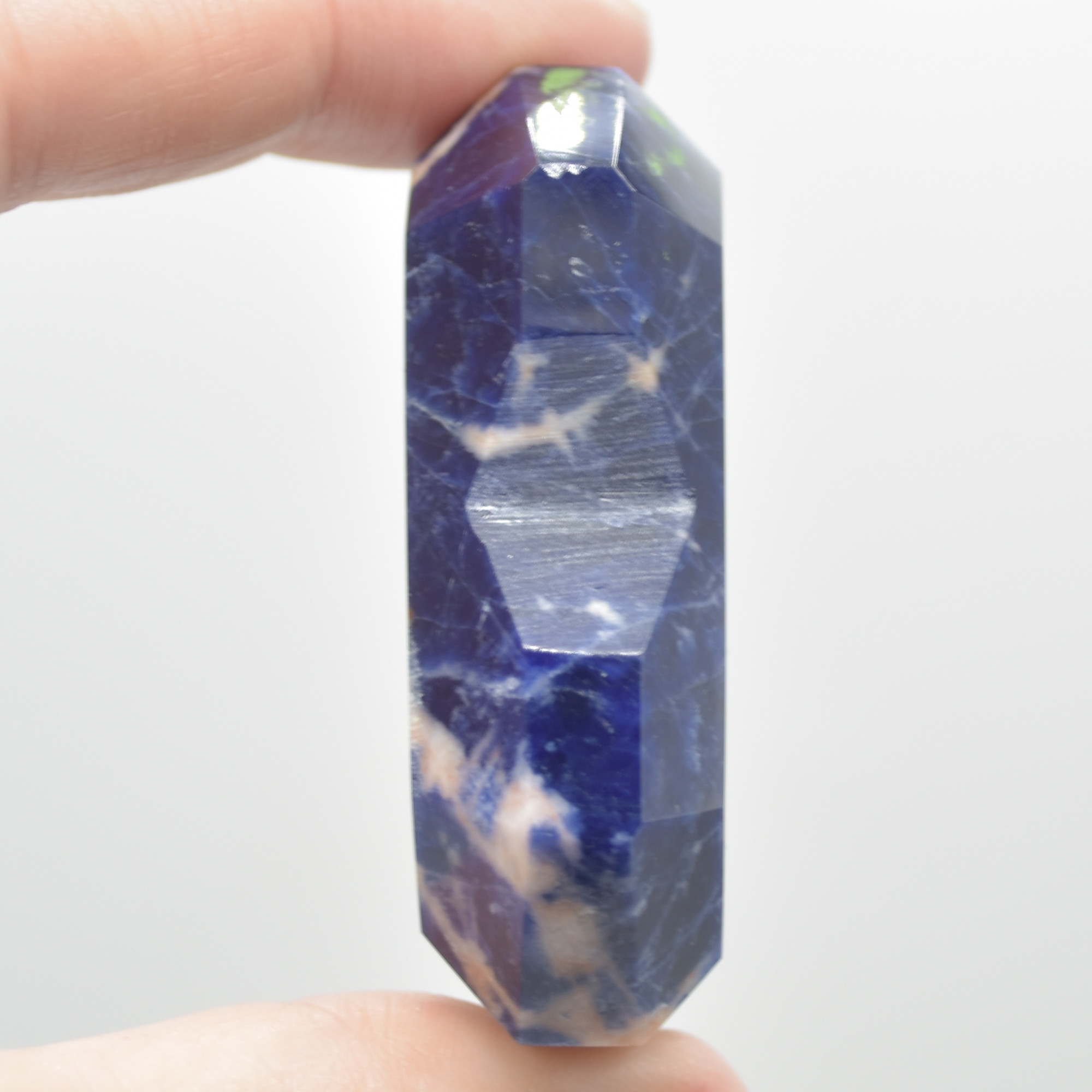 Sodalite Gemstone Faceted Heart - 5cm #09 - Image 4