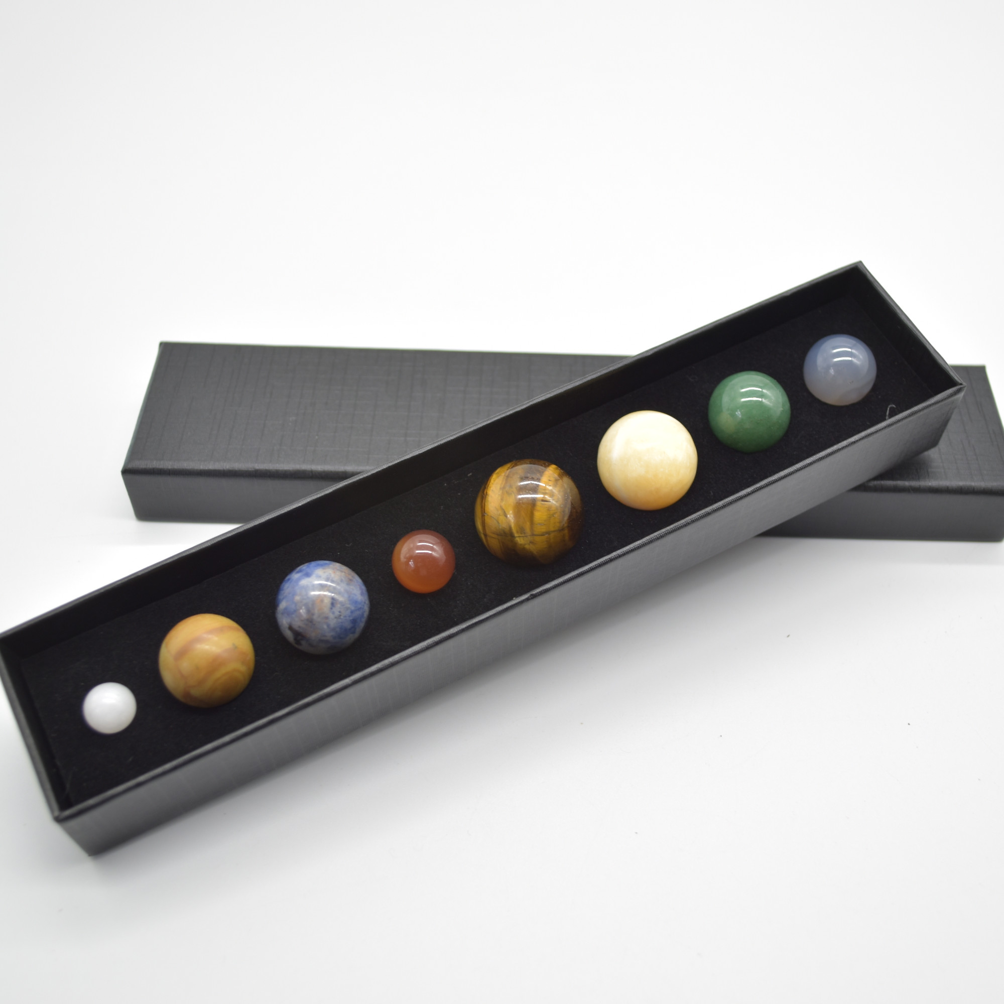 Crystal Gemstone Sphere Ball Solar System - Eight Planets of the Solar System Gift Set