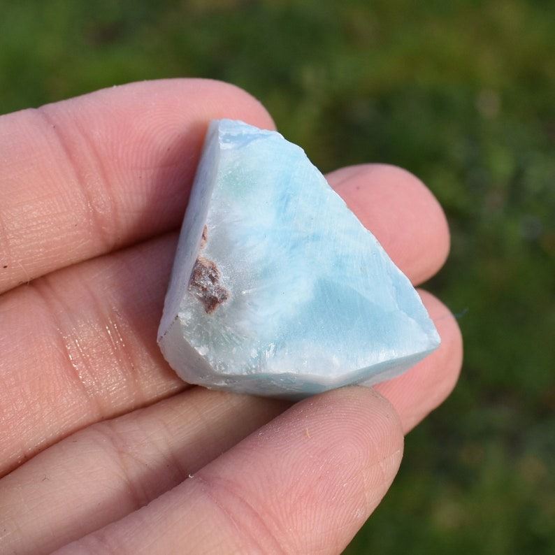 Larimar Dolphin Stone Freeform Raw Slab Slice - 18 grams - #037