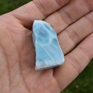 Larimar Dolphin Stone Freeform Raw Slab Slice  - 17 grams - #01
