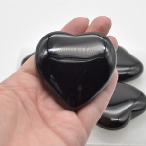 Black Obsidian Crystal Heart - 6cm - 1 Count