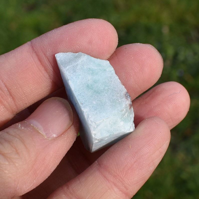Larimar Dolphin Stone Freeform Raw Slab Slice - 18 grams - #037 - Image 3