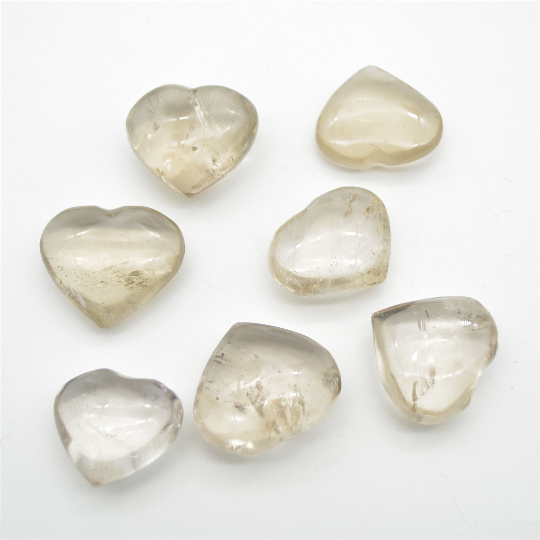 Pale Smoky Quartz Puffy Heart - 3cm - 1 Count - Image 2