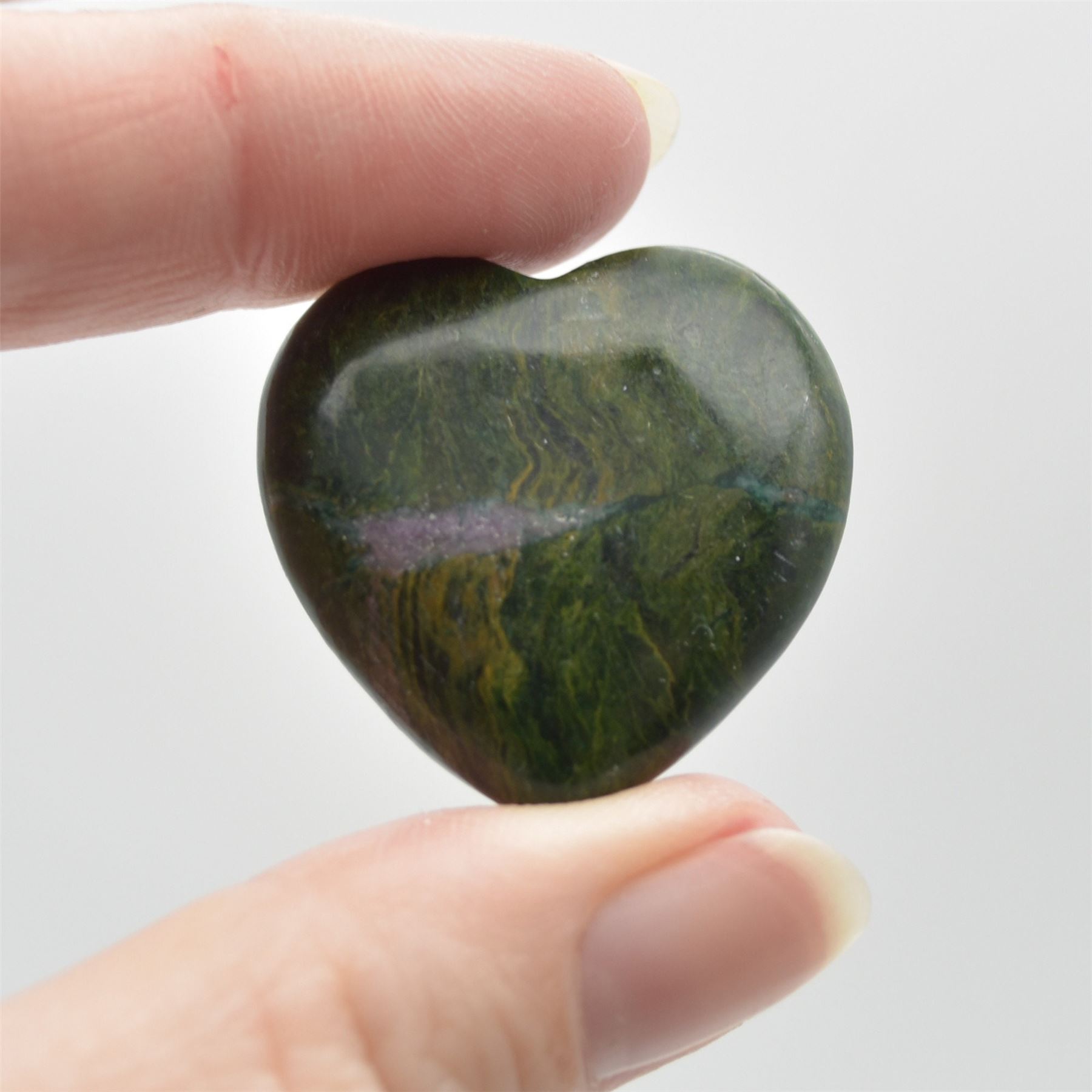 Verdite Jade Heart - 3cm - 1 Count - Image 4