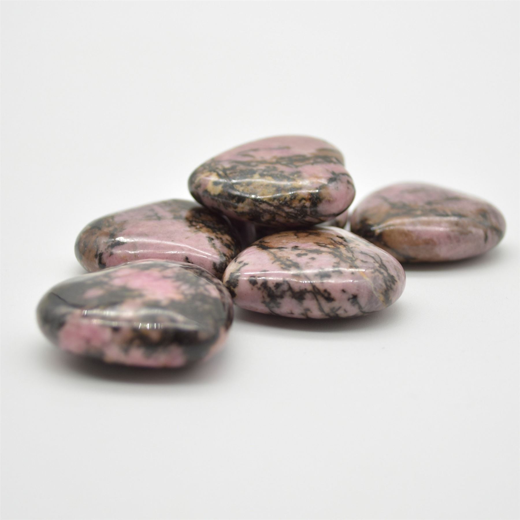 Black Line Rhodonite Heart - 3cm - 1 Count - Image 3