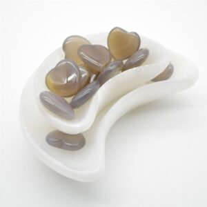 Grey Agate Heart - 3cm - 1 Count