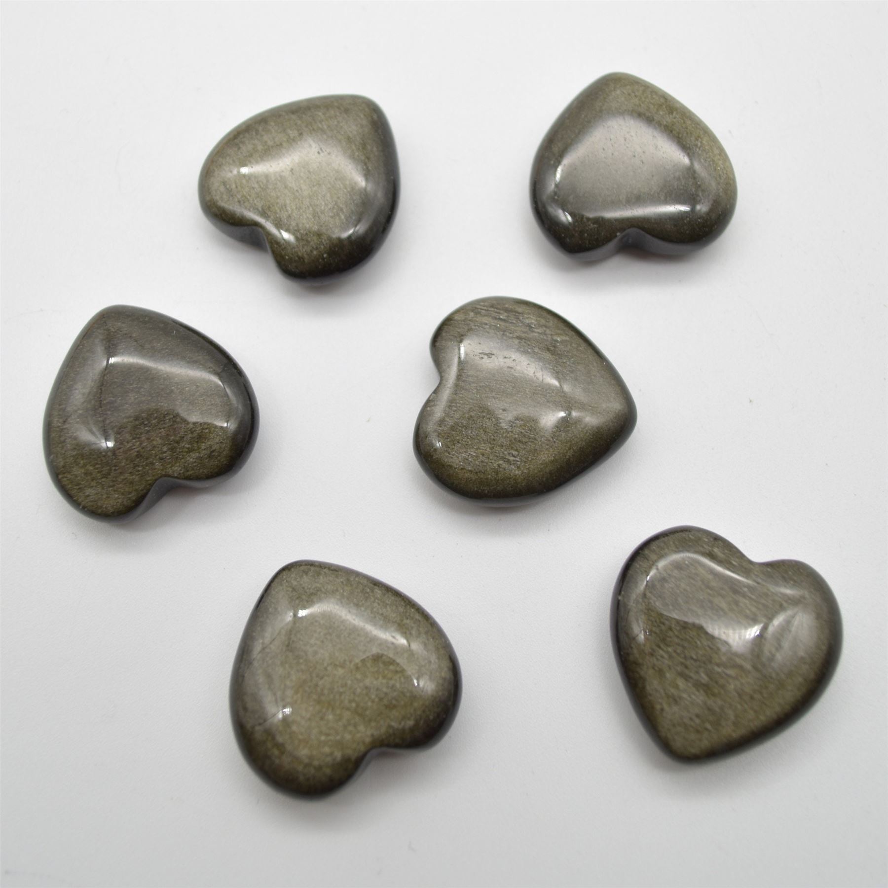 Golden Sheen Obsidian Heart - 3cm - 1 Count - Image 2