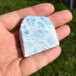 Larimar Dolphin Stone Freeform Raw Slab Slice - 41 grams - #06