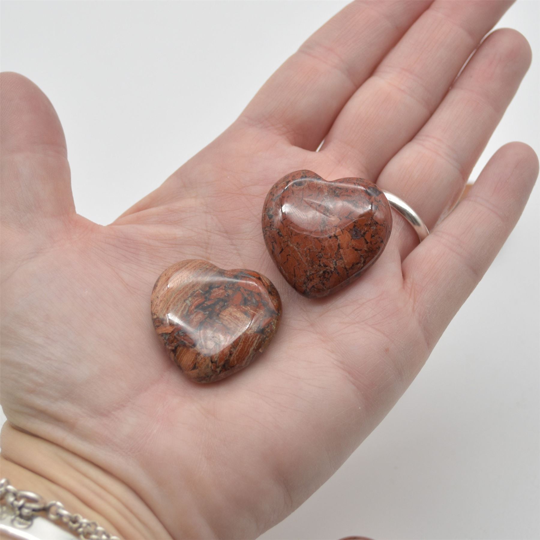 Poppy Jasper Heart - 3cm - 1 Count - Image 6