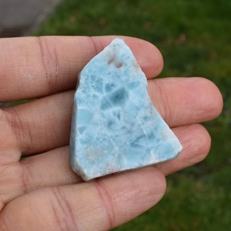 Larimar Dolphin Stone Freeform Raw Slab Slice - 24 grams - #02 - Image 2