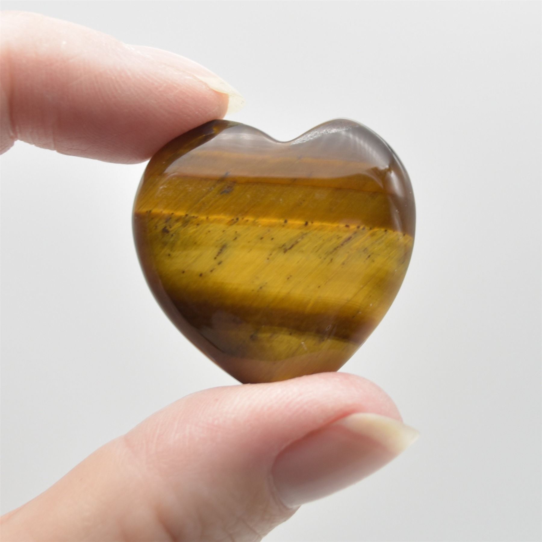 Tiger Eye Heart - 3cm - 1 Count - Image 4