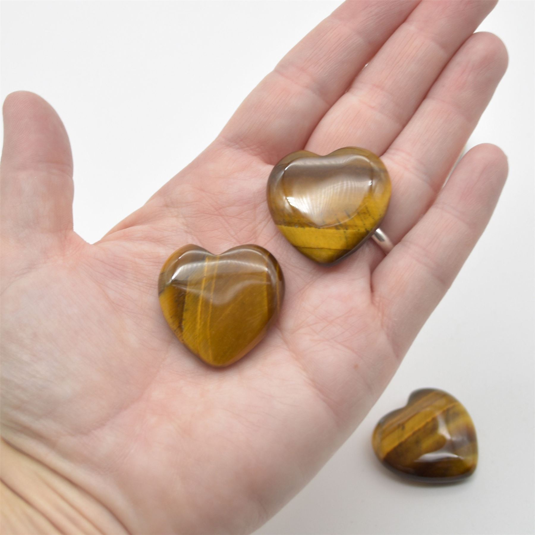 Tiger Eye Heart - 3cm - 1 Count - Image 6