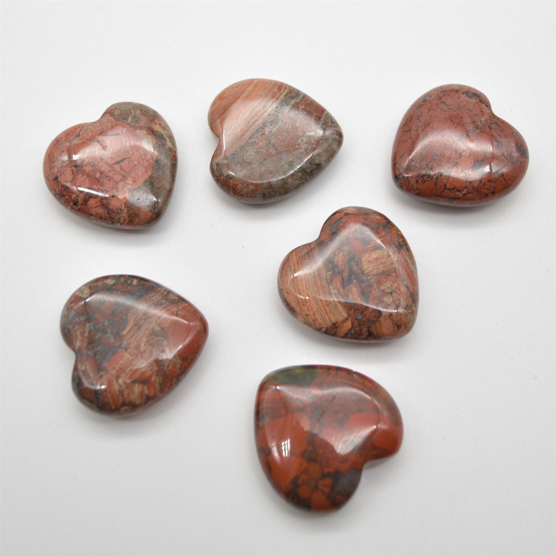 Poppy Jasper Heart - 3cm - 1 Count - Image 2