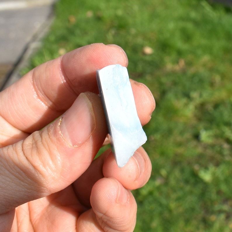 Larimar Dolphin Stone Freeform Raw Slab Slice - 10 grams - #07 - Image 3