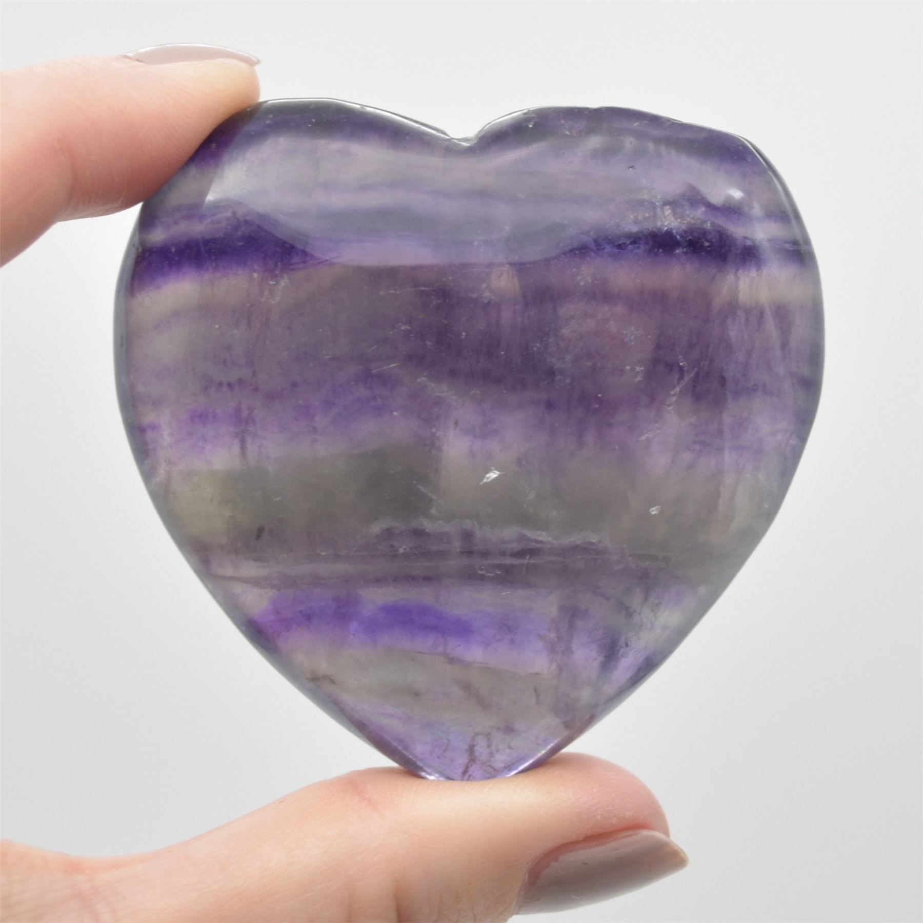 Rainbow Fluorite Crystal Heart - 6cm - 1 Count - Image 3