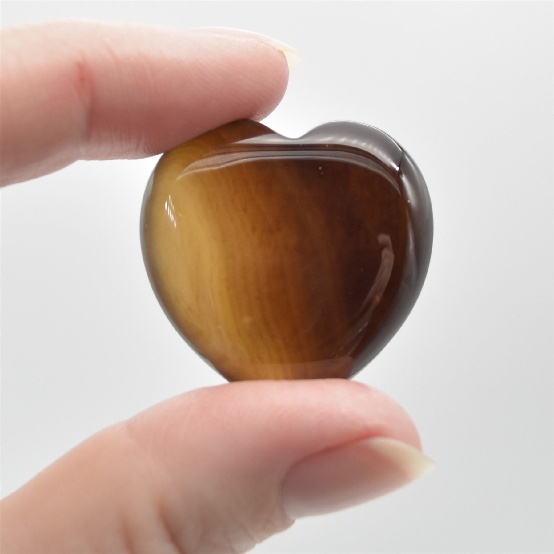 Black Banded Agate Heart - 3cm - 1 Count - Image 5