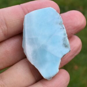 Larimar Dolphin Stone Freeform Raw Slab Slice - 22 grams - #034