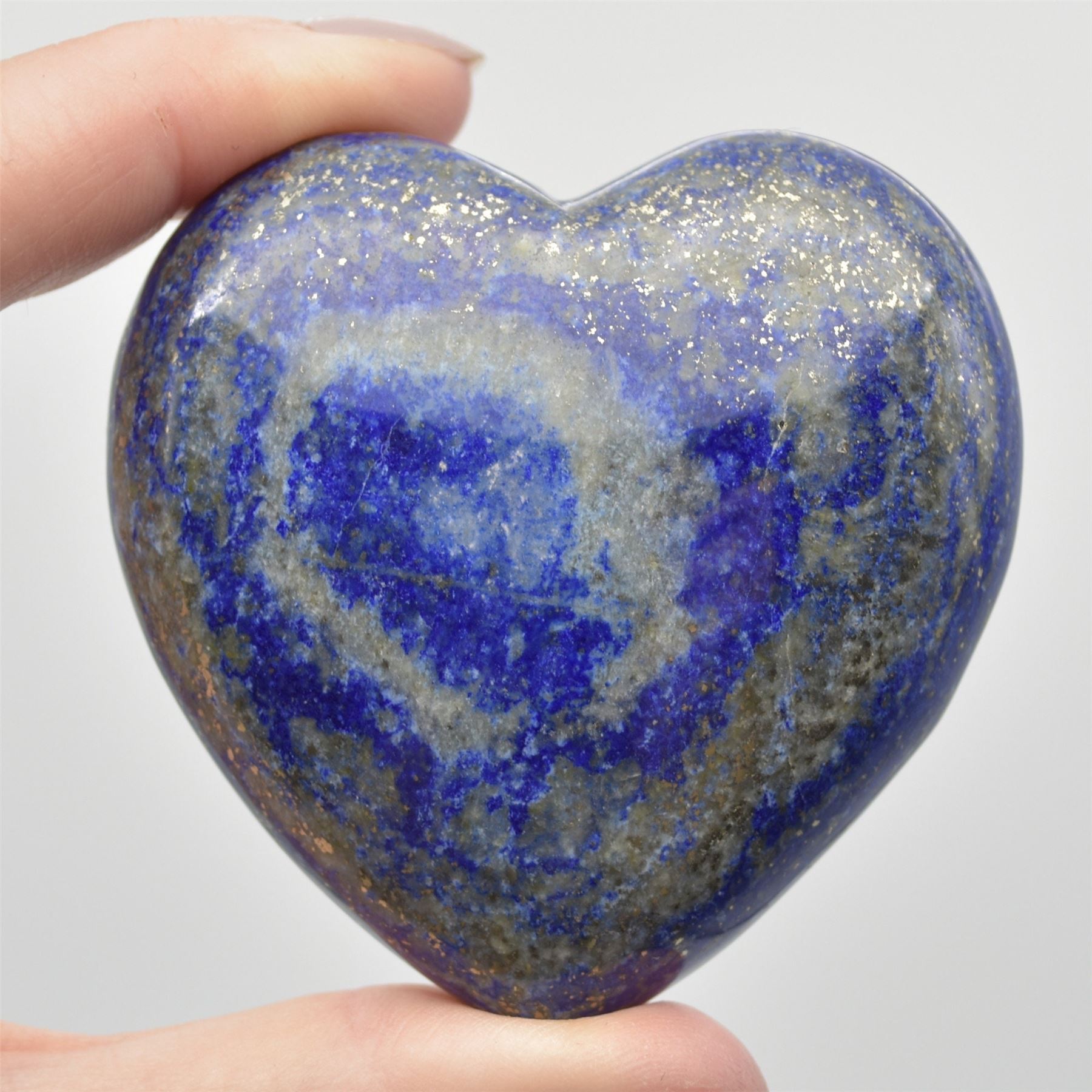 Lapis Lazuli Crystal Heart - 6cm - 1 Count - Image 2
