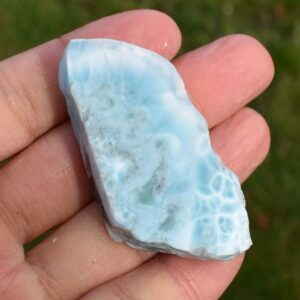 Larimar Dolphin Stone Freeform Raw Slab Slice - 32 grams - #038