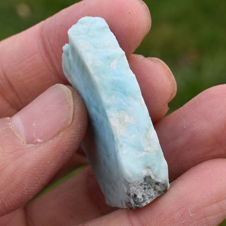 Larimar Dolphin Stone Freeform Raw Slab Slice - 19 grams - #028 - Image 3