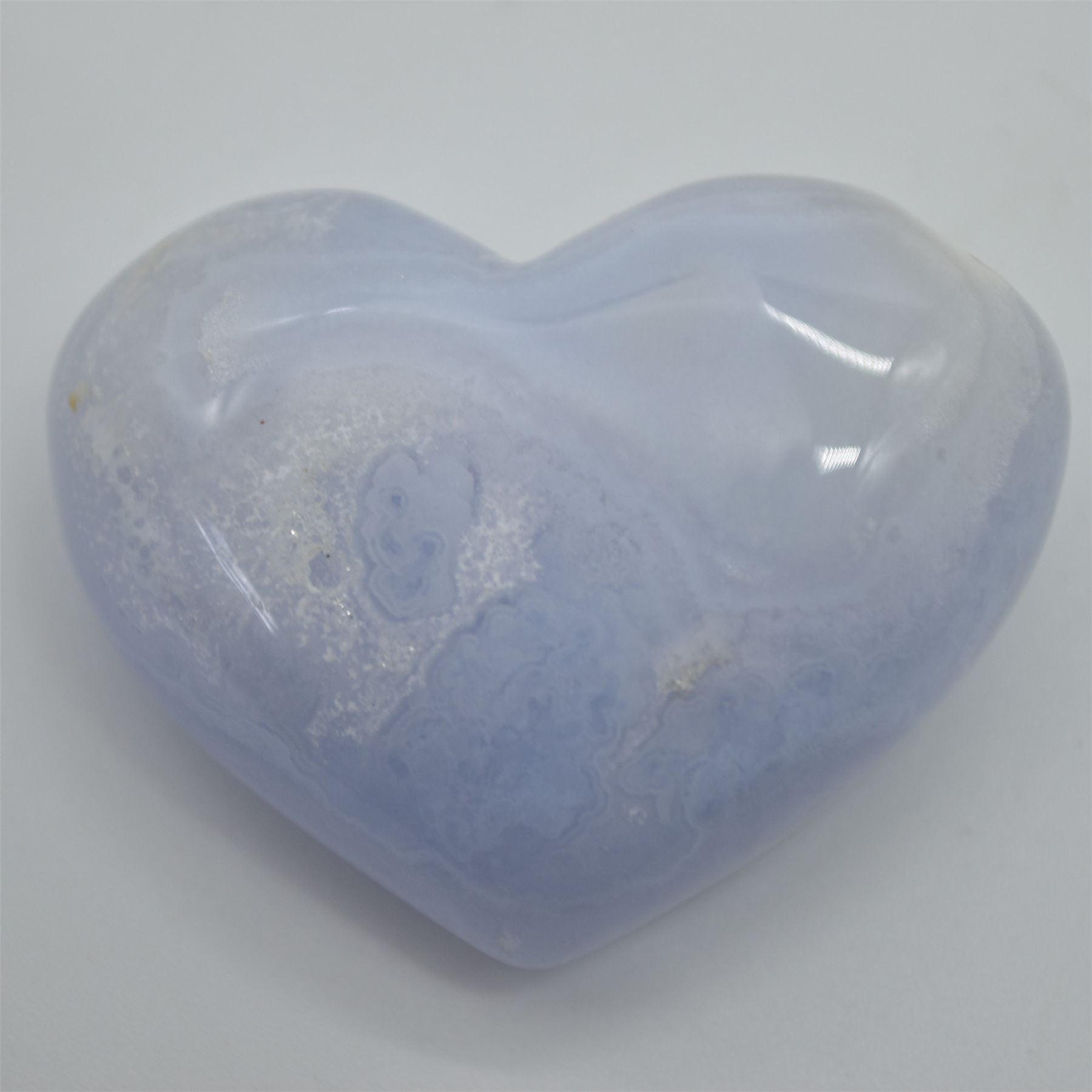 Blue Lace Agate Puffy Heart - 3cm - #03 - Image 5